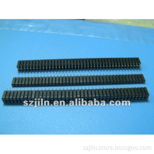 2.54mm pith round pin female header with straight six finger clip